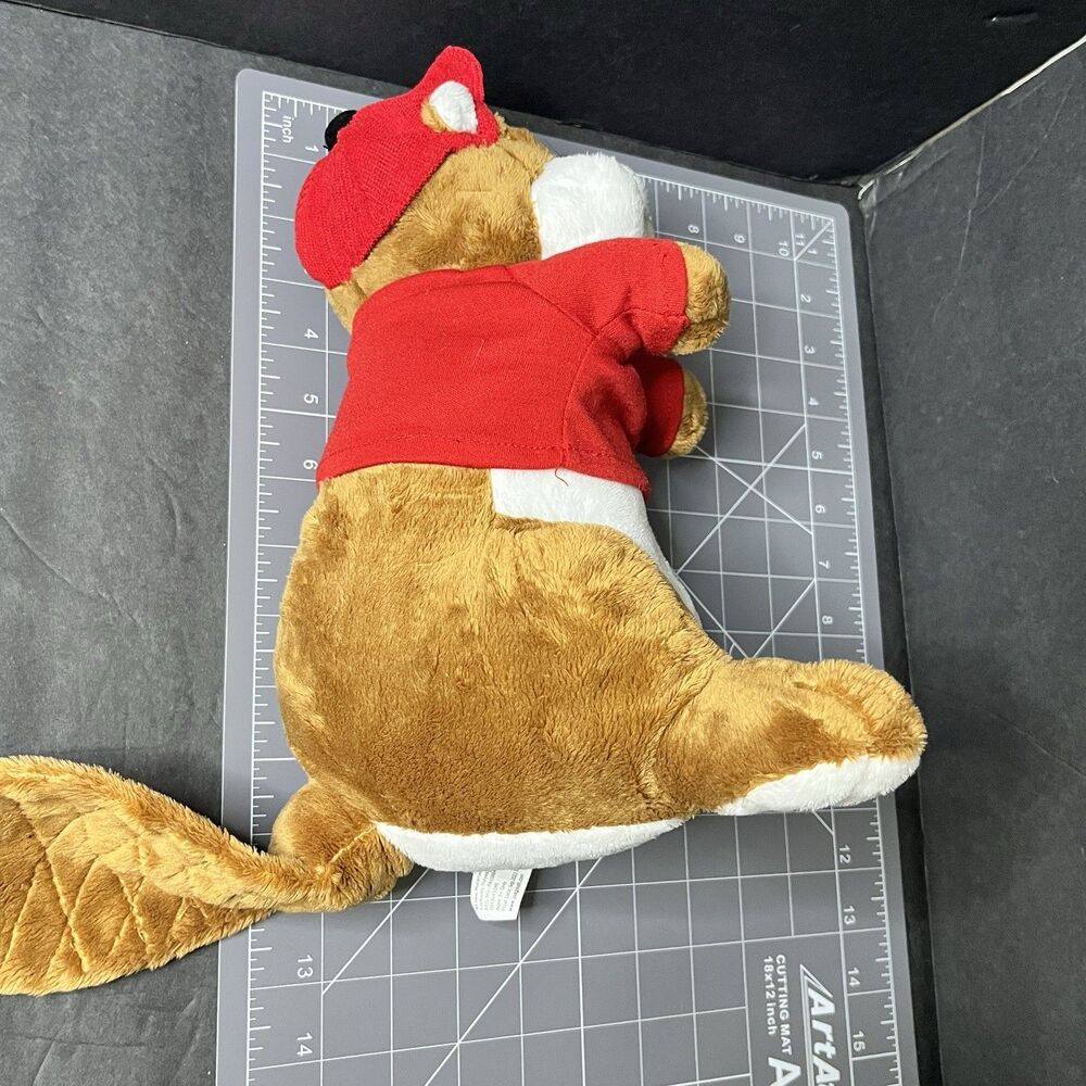 Jaag Buc-ees Beaver Plush 10'' Convenience Station Mascot With Red Hat And Shirt - Picture 7 of 8